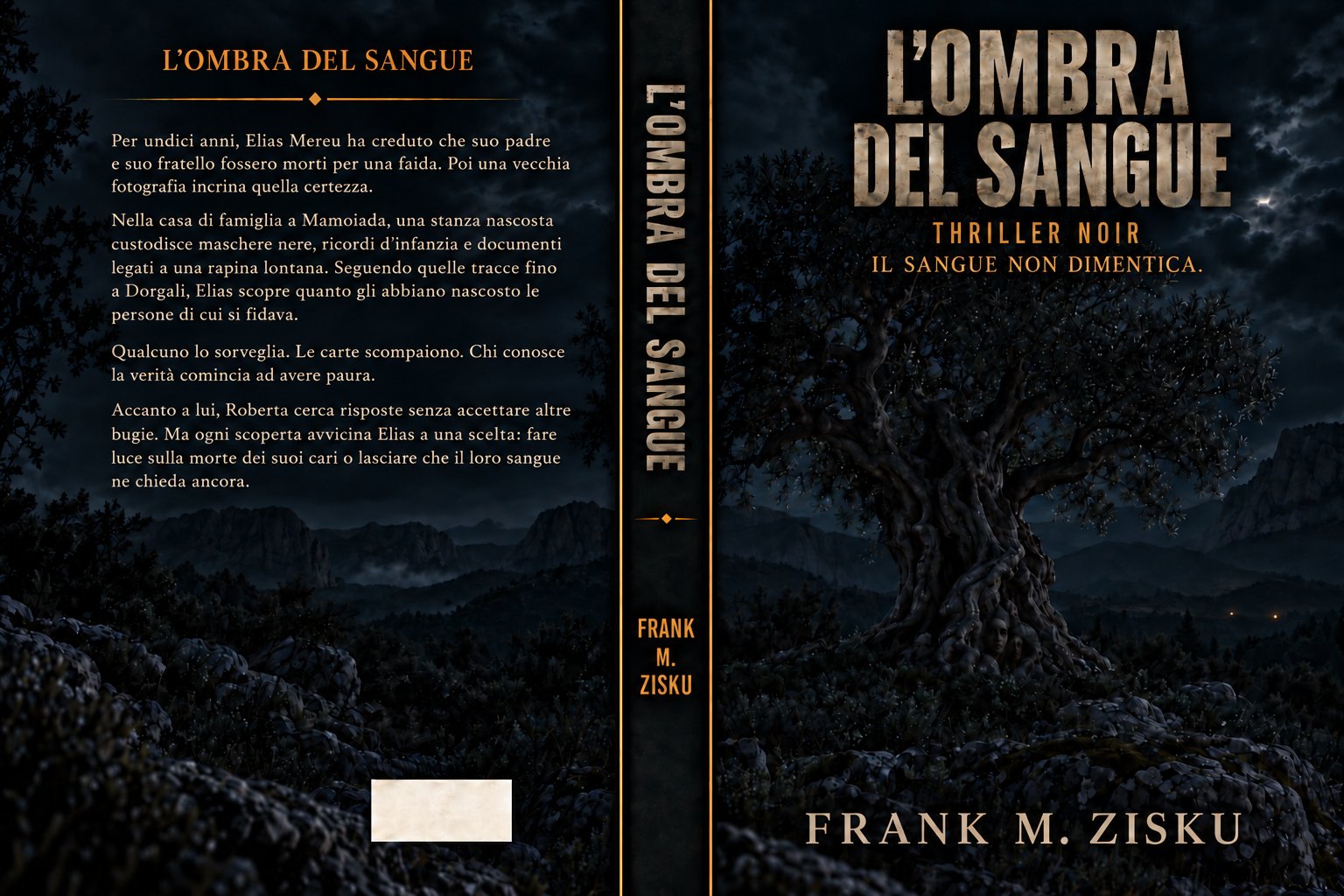 Naslovnica romana Sjena krvi — Frank M. Zisku — Naslovnica na italijanskom