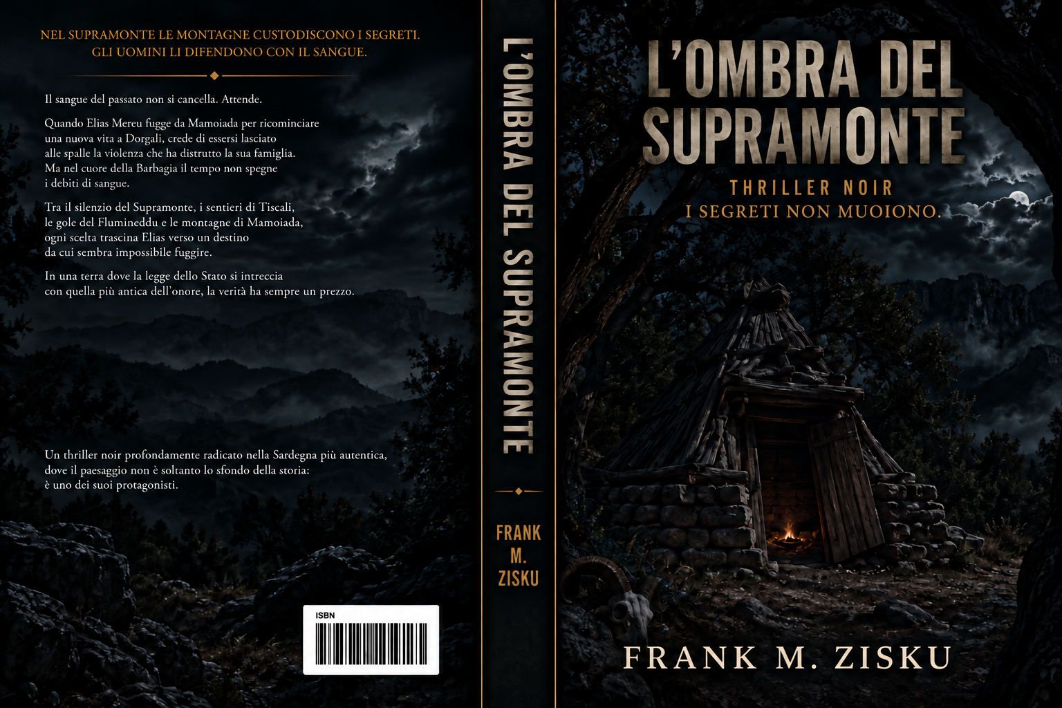 Naslovnica romana Sjena Supramontea — Frank M. Zisku — Naslovnica na italijanskom
